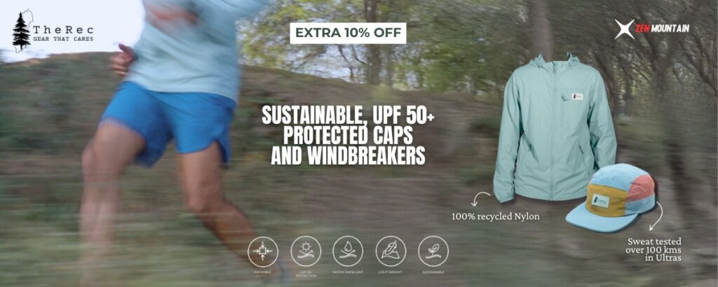 gear that cares zen mountain rewards trail running cap windbreaker