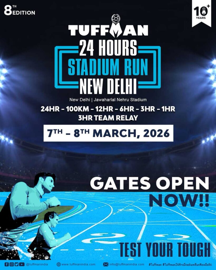 tuffman new delhi stadium run Zen Mountain
