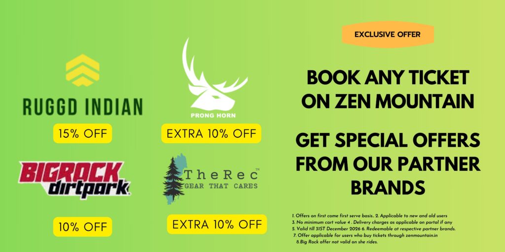 zen mountain rewards banner on purchase of tickets